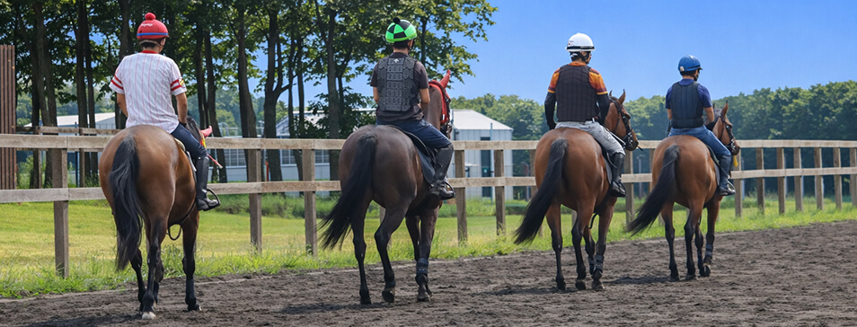 出資馬の成長を見守る